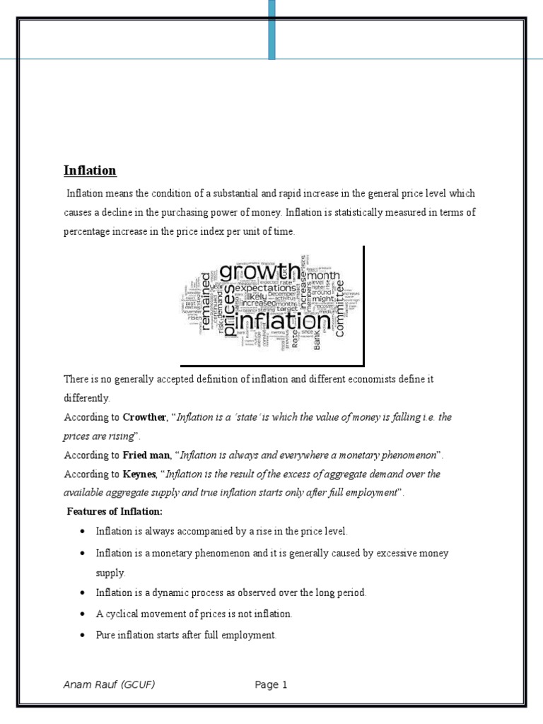 Types and Causes of Inflation Explained | PDF | Inflation | Monetary Policy