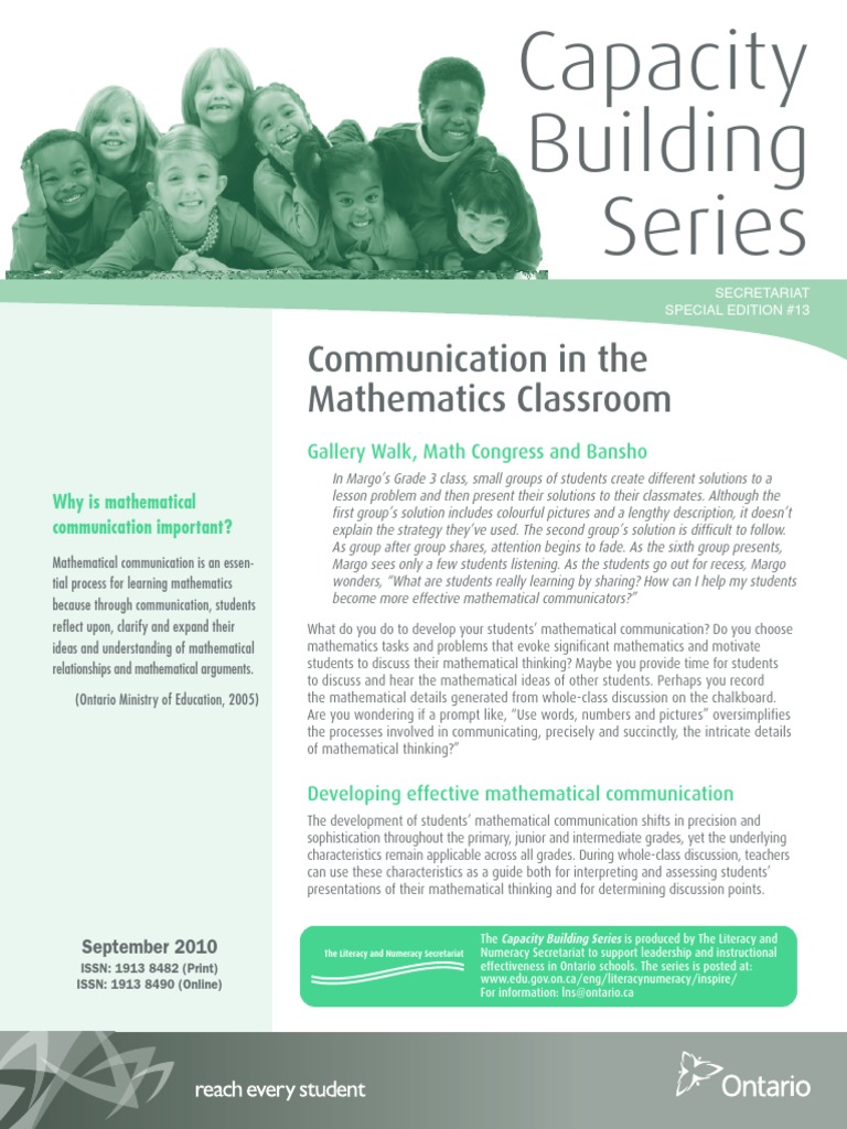CBS Communication Mathematics | PDF | Teaching Mathematics | Thought