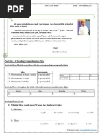 MS2 Level Test 2 (1st Term) Abderhmane Farah 2015 2016