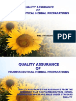 Quality Assurance OF Pharmaceutical Herbal Preparations