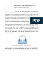 Fenomena Termodinamika Dalam Hidrolisis Air