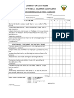 Rubrics for Footwork and Stroke