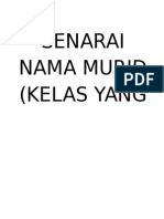 Senarai Nama Murid (Kelas Yang Diajar)