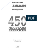 450 nouveaux exercices de grammaire - Niveau Avancé