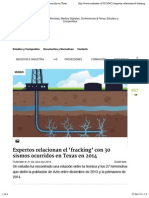 Expertos Relacionan El Fracking Con 30 Sismos Ocurridos en Texas