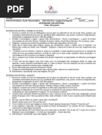 Roteiro de Leitura - Shakespeare