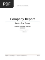 Company Report of Partex Star Group, Bangladesh