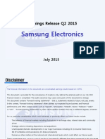 Samsung Electronics: Earnings Release Q2 2015