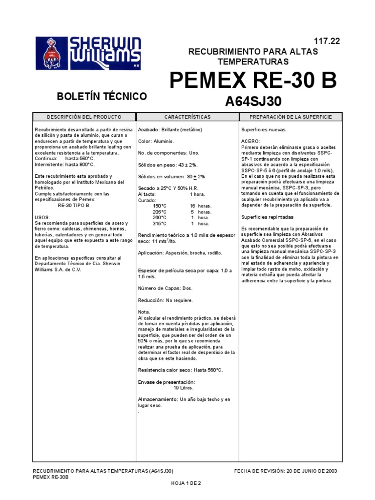 Sherwin Williams.aislantealtastemperaturas | Revestimiento | Aluminio