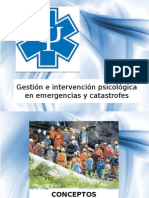 Gestión e Intervención Psicológica en Emergencias y Catastrofes