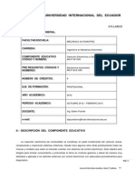 Syllabus INYECCION ELECTRÓNICA A GASOLINA Y DIESEL