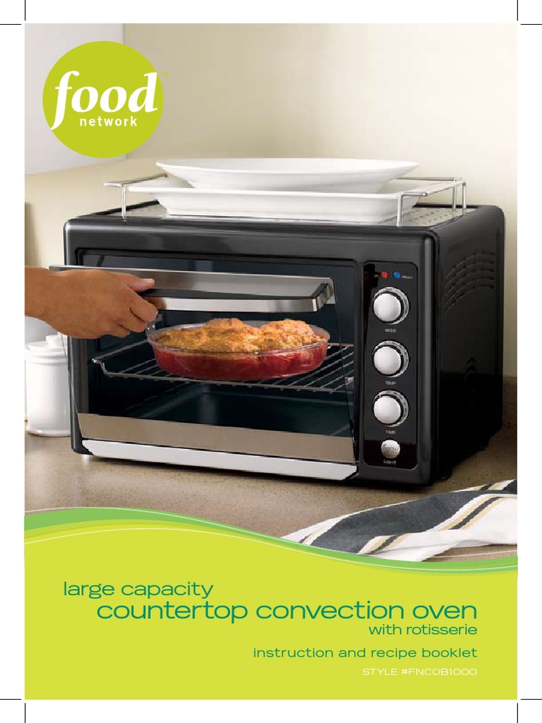 Food Network Convection Oven User's Manual PDF Ac Power Plugs And