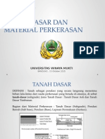 Tanah Dasar dan Material Perkerasan