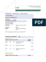 Academic Transcript