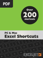 Exceljet Excel Shortcuts 150827