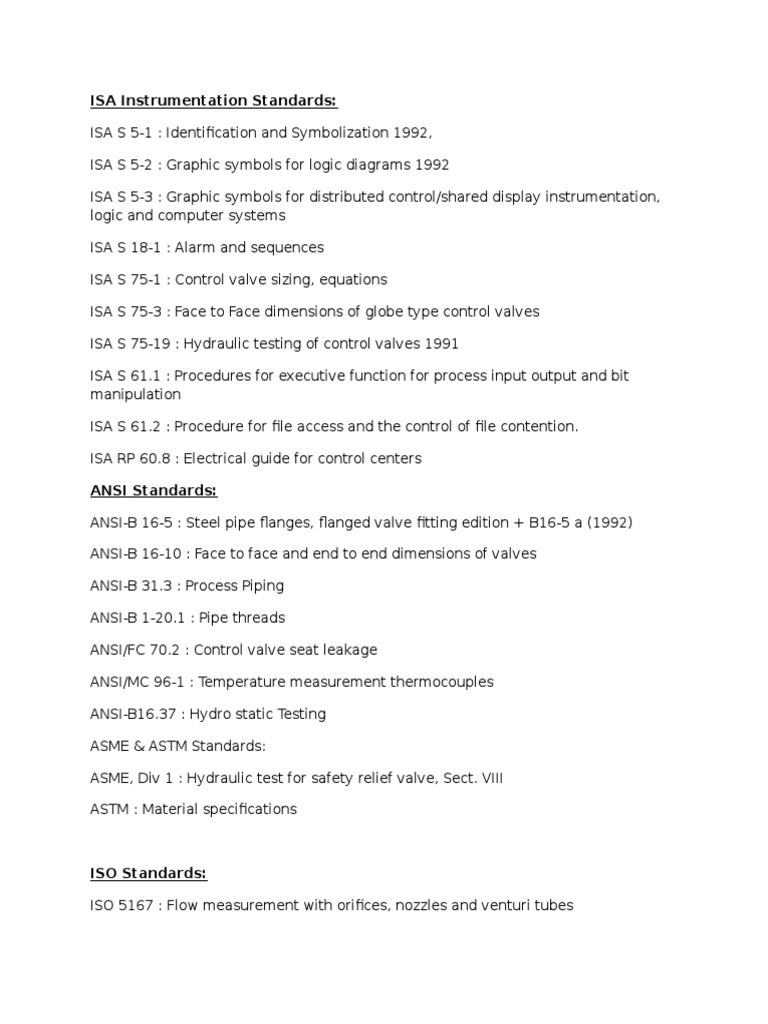 ISA Instrumentation Standards PDF Instrumentation Programmable