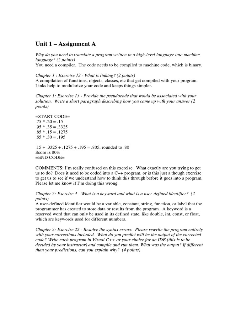 Programming Concepts and Exercises | PDF | Business | Technology ...