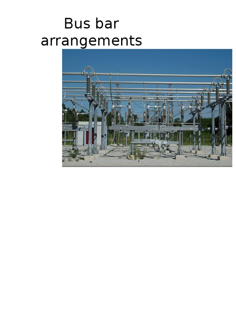 Bus Bar Arrangements | PDF | Electrical Substation | Power Engineering