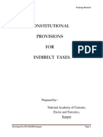 Constitutional Provisions FOR Indirect Taxes.: Prepared By:-National Academy of Customs, Excise and Narcotics, Kanpur