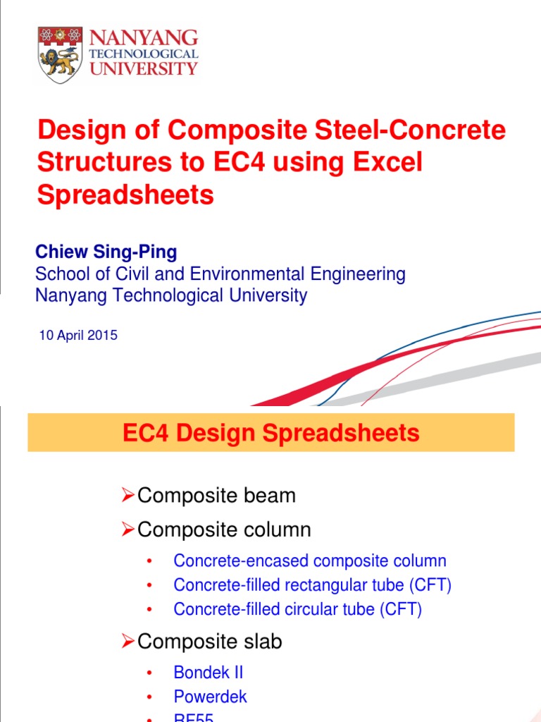 EC4 Composite Steel-Concrete Design Guide | PDF | Bending | Column