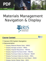 Materials Management Navigation & Display