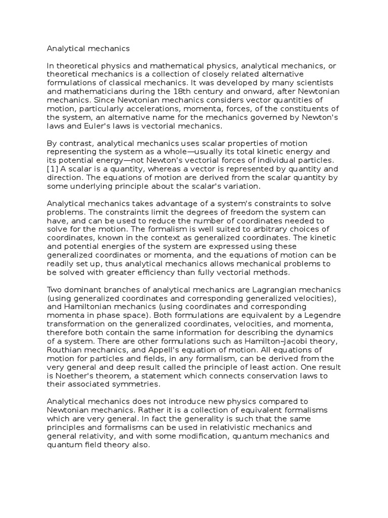 ANALYTICAL MECHANICS WITH AN INTRODUCTION TO DYNAMICAL SYSTEMS visual data 7