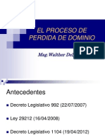 Perdida de Dominio-Mag.Walther Delgado Tovar