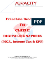 Franchise Brochure For Class Ii Digital Signatures: (MCA, Income Tax & EPF)