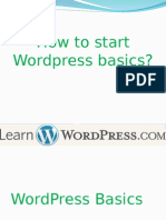 How To Start Wordpress Basics?