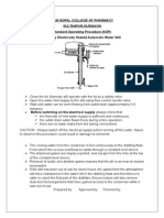 Standard Operating Procedure Distillation