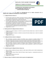 Cuestionario II Parcial Procesos Operativos y Regímenes Aduaneros