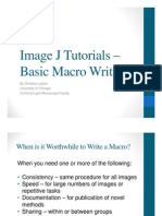 Image J Tutorials - NEW Macro Writing