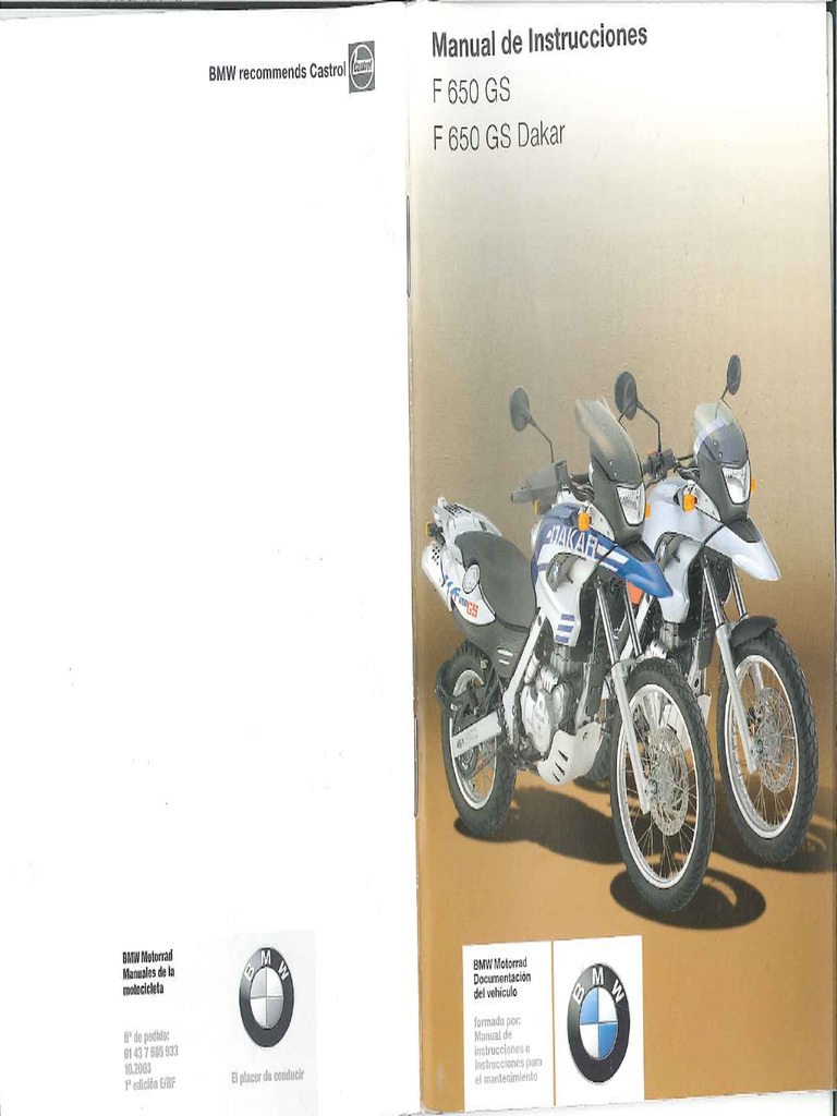 Manual Usuario BMW 650 DAKAR 2005 PDF