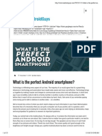 What is the Perfect Android Smartphone