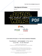 Your Invitation to the Star Wars Episode VII Premiere