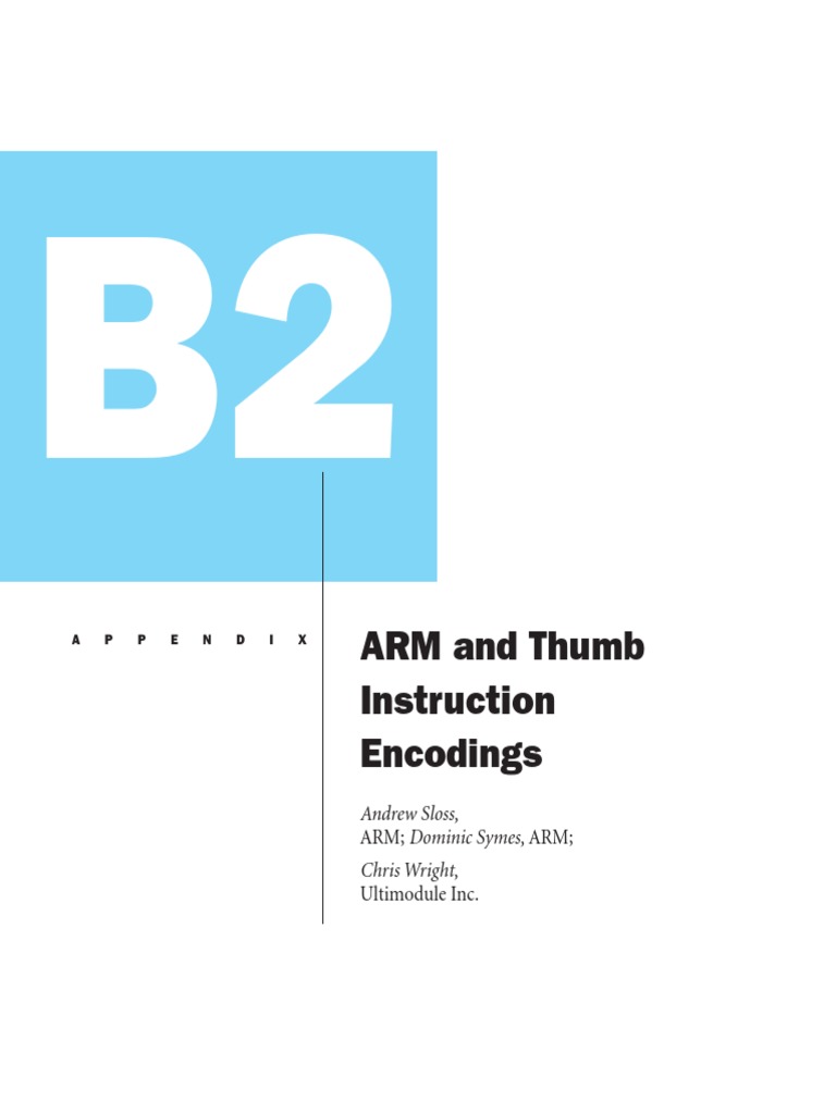 Appendix B2 P374493 | PDF | Arm Architecture | Instruction Set