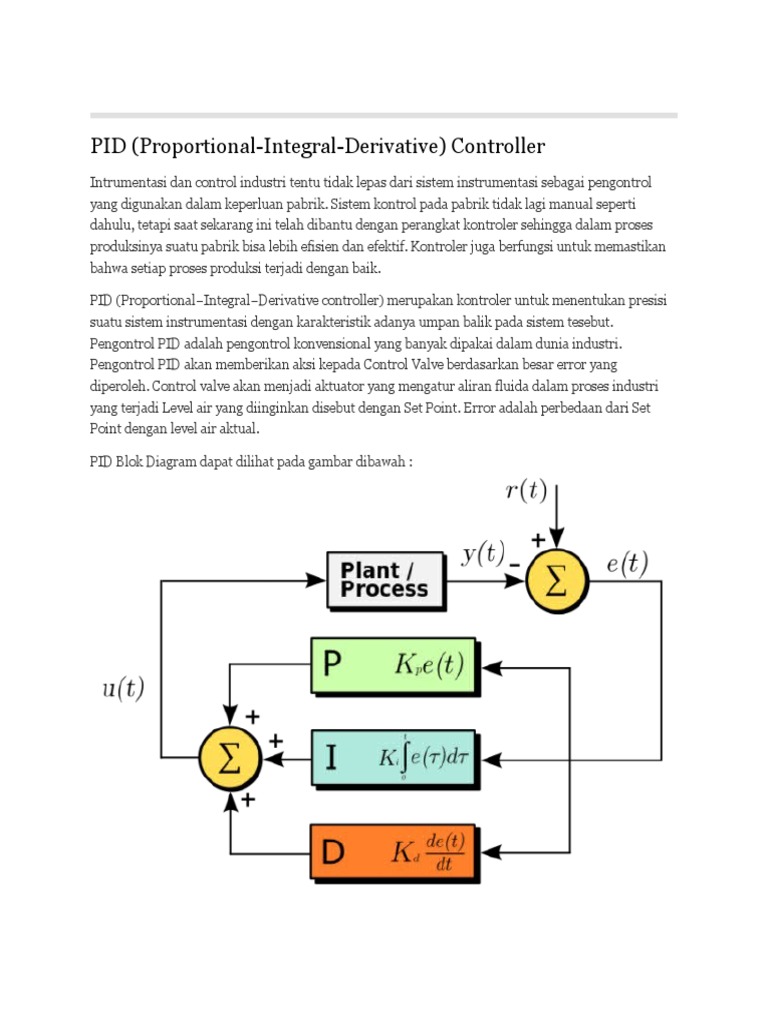 PID (Proportional-Integral-Derivative) Controller | PDF