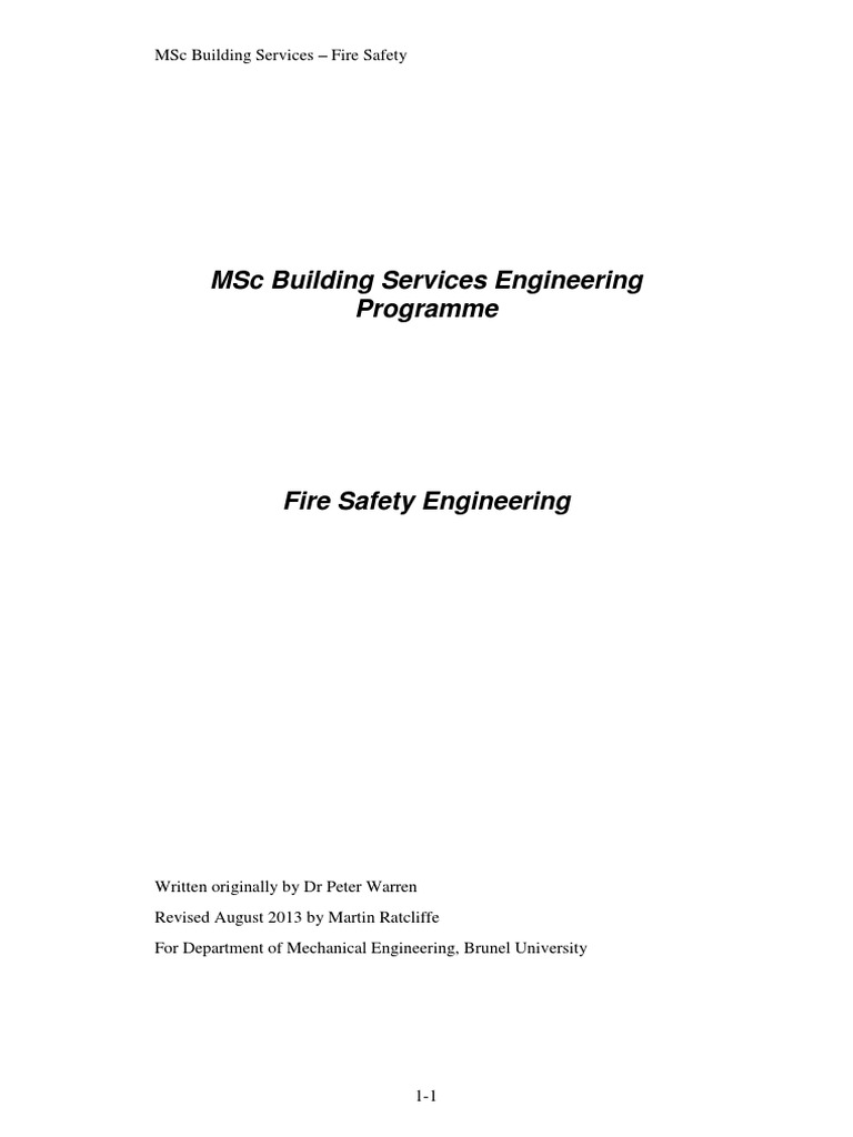 Fire Safety Engineering | PDF | Smoke | Combustion