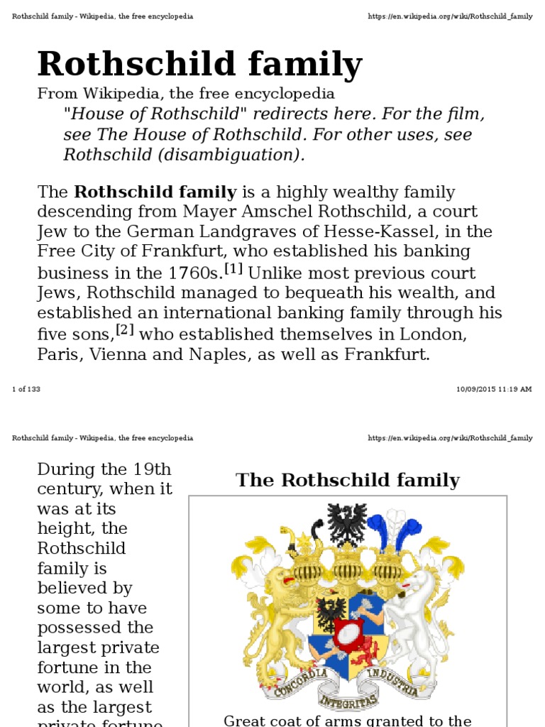 Rothschild | PDF | Rothschild Family | Banking