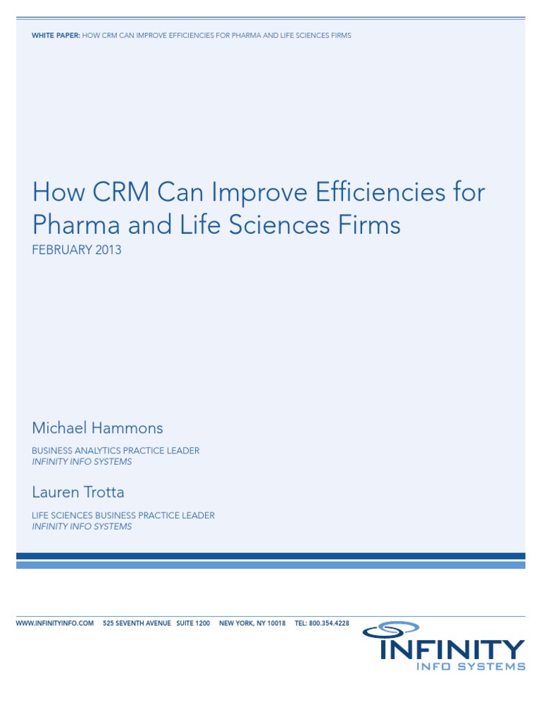 White Paper Crm for Pharma and Life Science Customer Relationship