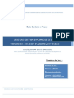 Vers Une Gestion Dynamique de La Trésorerie Cas D'un Établissement Public