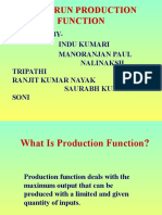 Long Run Production Function