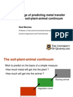 The challenge of predicting metal transfer through the soil-plant-animal continuum