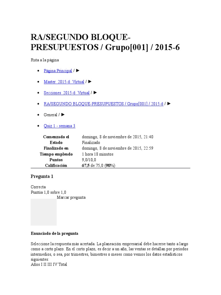 Proyección de Ventas y Presupuestos 2015-6 | PDF | Presupuesto | Economias