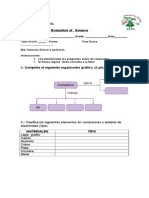 Evaluación de Ciencia 5° (Circuito Eléctrico)