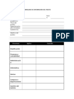 Formularios de Modelado Del Puesto