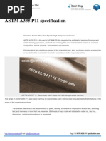 ASTM A335 P11 Specification