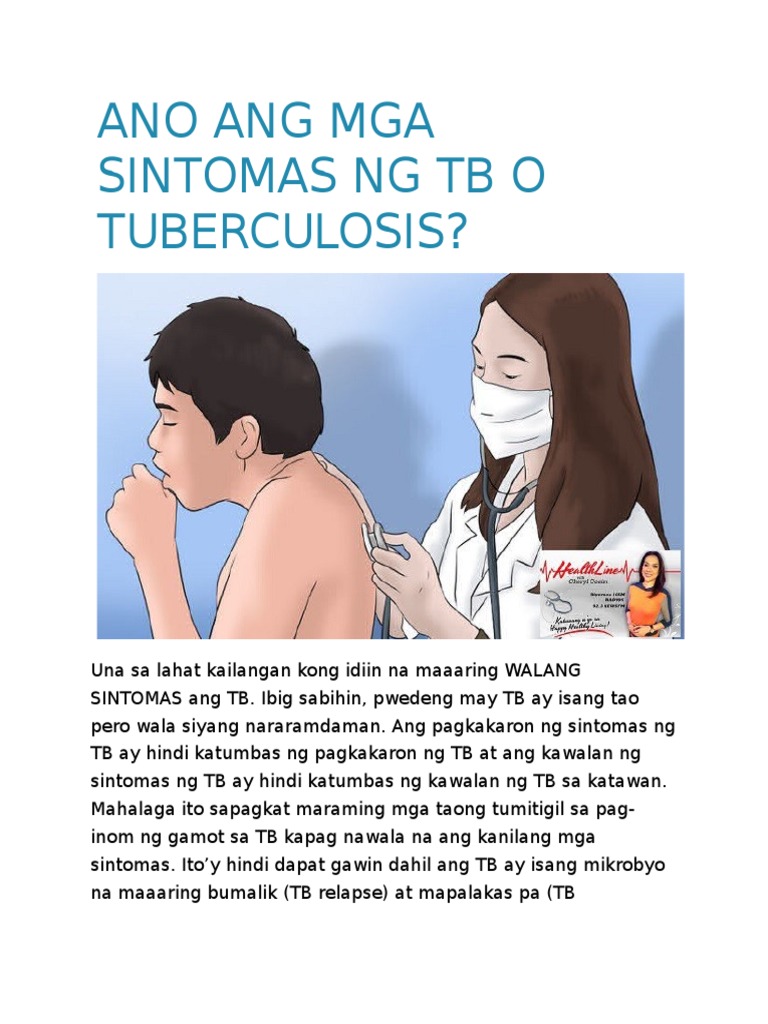 Ano Ang Mga Sintomas NG TB o Tuberculosis | PDF
