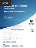 Aula - 1 - Separação de Variáveis