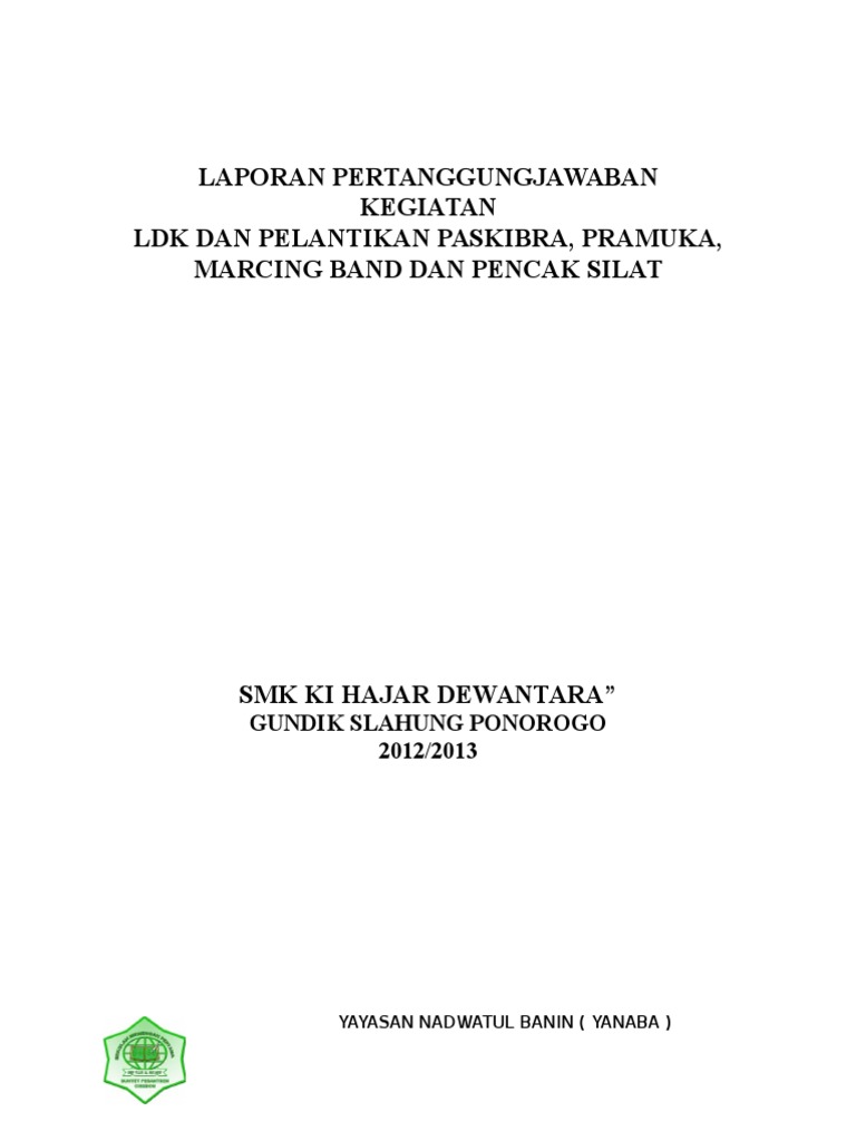 Laporan Pertanggungjawaban